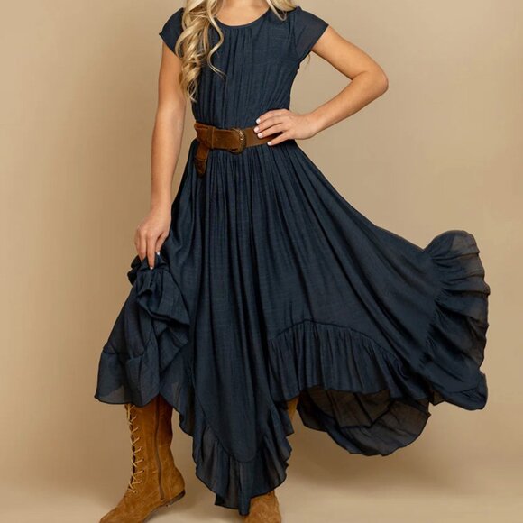 NWT Joyfolie Girls' Briley Dress in Navy Size 12 or 14 - Picture 2 of 6